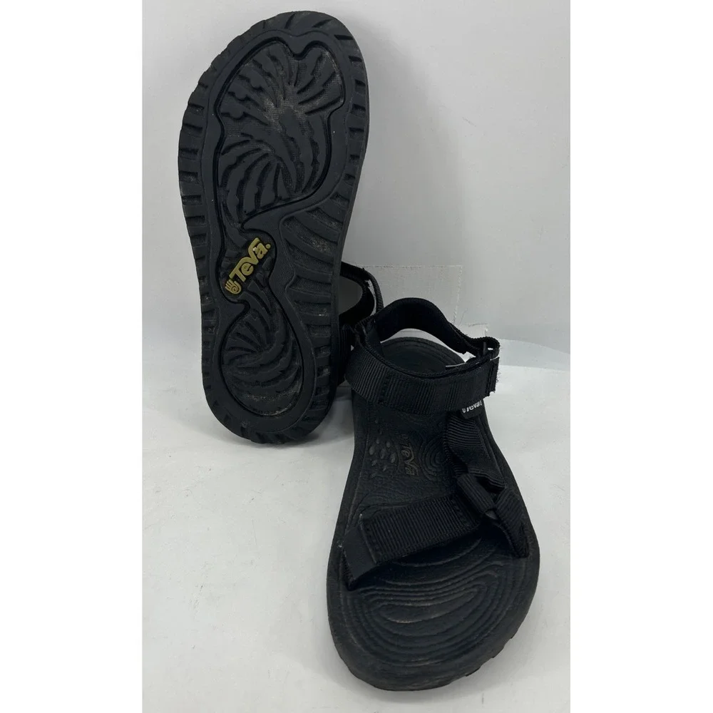 Teva Hurricane Sport Sandals Black Hook And Loop Women's Size 6